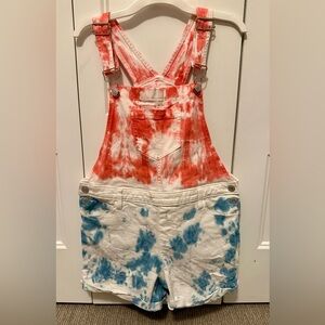 Tie-Dye Overalls with Pockets